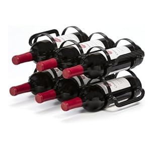 Counter Top Black 6 Bottle Wine Rack