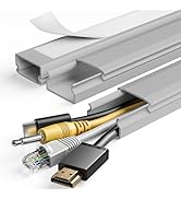 Yecaye TV Cord Hider, 42In Large Cable Hider Grey, Wire Covers for 4 Cords, Wire Hiders for TV on...