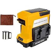 GRVODFRTA Cordless Outdoor Coffee Maker Compatible with Dewalt 20V Max Battery, Single Serve For ...