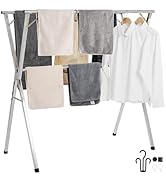 VEVOR Clothes Drying Rack, 2-Tier Telescopic Laundry Dryer Rack, Stainless Steel Drying Racks wit...