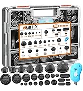 mankk 233PCS Rubber Grommet Kit 27 Sizes (7/25"-2-3/8") Tower/Oval/Round Firewall Grommet Wire Gr...
