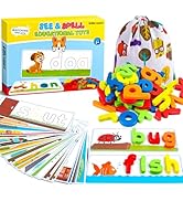 Officygnet Learning Toys for 3 4 5 6 Years Old Boys and Girls, See &amp; Spell CVC Word Builders with...