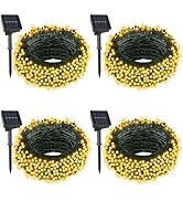 4 Pack Solar String Lights,Total 132Ft 400 LED Solar Powered Twinkle String Lights Waterproof wit...
