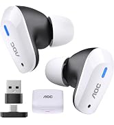 AOC Wireless Gaming Earbuds for PS5 PC Switch, 2.4GHz USB-C Dongle ACT3512 | 20ms Ultra-Low Laten...