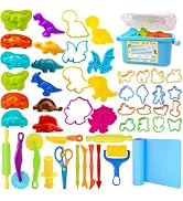 LCY WEDSHI Dough Tool Set, 43 Pcs Dough Tools Sets for Kids Ages 4-8 with Storage Container, Doug...