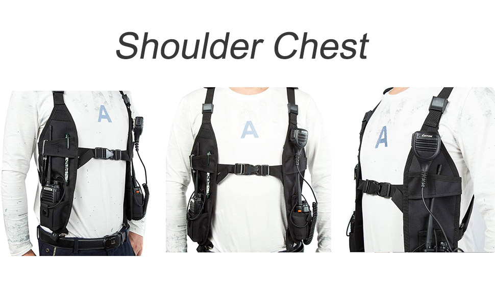 Radio Shoulder Harness Holster Chest Holder