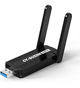 CY-SUZON WiFi Adapter for Desktop PC, AX900 USB WiFi 6 Adapter with 5GHz/2.4GHz Dual Band, Bulit-...