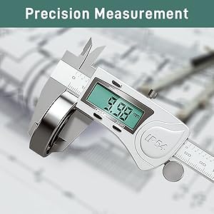 Electronic Digital Vernier Caliper, LOUISWARE Stainless Steel Caliper 150mm0-6 inch Measuring Tools