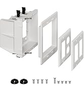 TVBU505-1 Recessed Outlet Box, Recessed Electrical Box for Wall Mount TV, Outlet Mounting Box for...