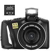 novzzovaz Digital Camera 48MP 4K Full HD Camcorder Vlogging Camera for YouTube 3.0 Inch Screen Co...