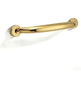 khtumeware Luxury 5-Pack 100% Solid Brass Cabinet Pulls, 5" Center-to-Hole Pulls in Unlacquered B...