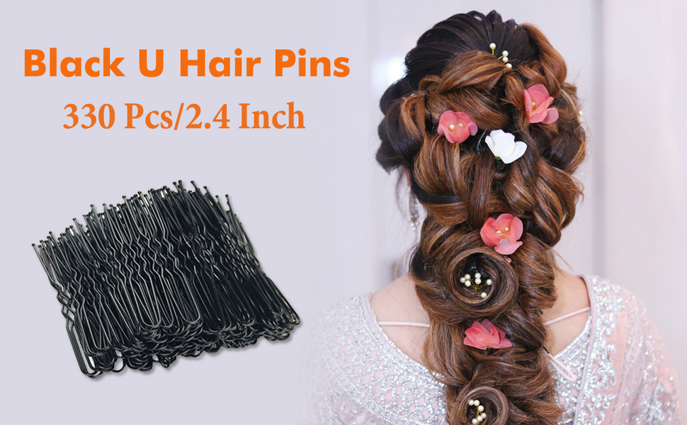 black hair pins