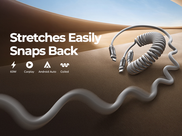 coiled usb c cable