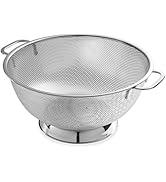 Bellemain Metal Colander with Handle - Pasta, Spaghetti, Berry, Fruit, Vegetable, Kitchen Food St...