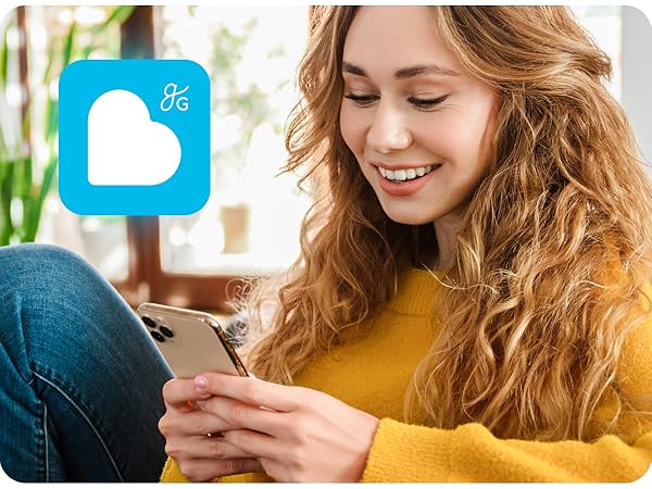 young woman using phone to view balance health app tracking