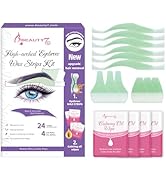 Beauty7 Hight Arched Eyebrow Wax Strips, Eyebrow Waxing Strips- 24 pcs Strip+ 4 Soothing Oil Wipe...