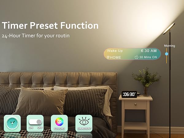 Timer floor lamp