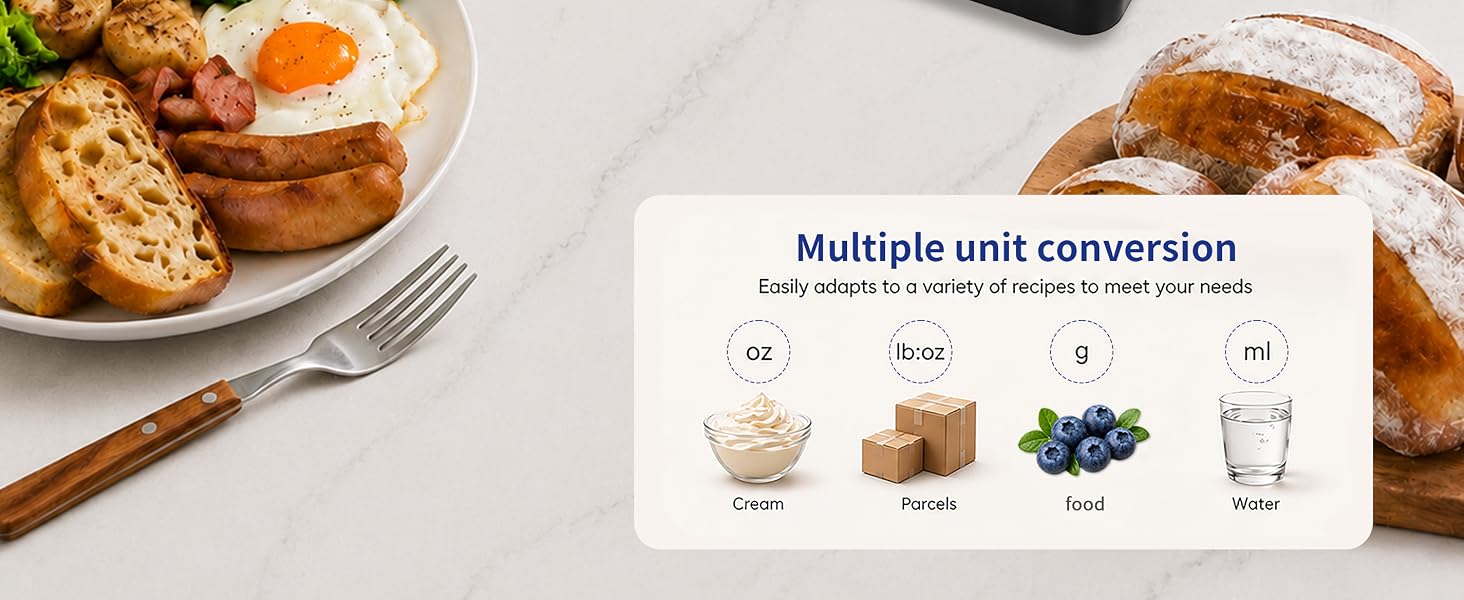 kitchen scales digital weight grams and ounces, 7 types of unit conversions