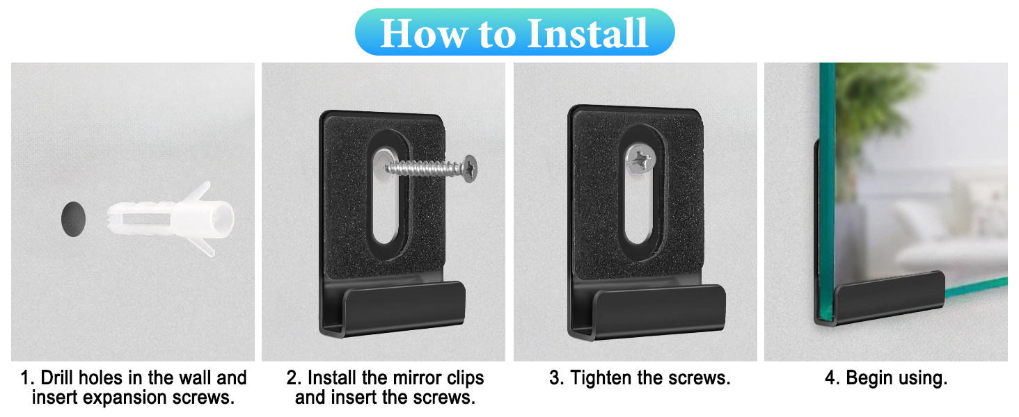 Metal Mirror Holder Kit