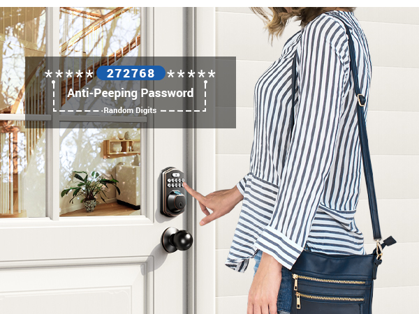 keyless entry door lock with knobs