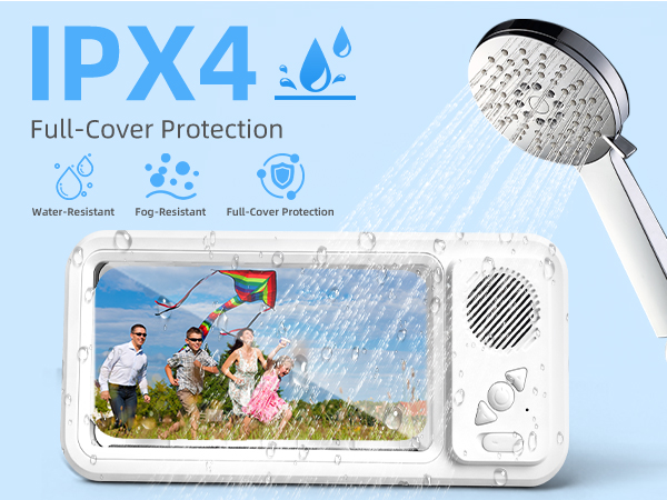Shower Phone Holder with Bluetooth Speaker