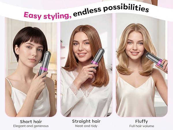 Portable Cordless Straightener Comb for Short, Straight &amp; Fluffy Hair Styles