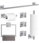 TQKAG 7-Pieces Brushed Nickel Bathroom Hardware Accessories Set 23.6" SUS304 Stainless Steel Towe...