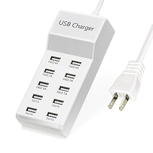 5V 10A(50W) USB Charging Station with 10-Port