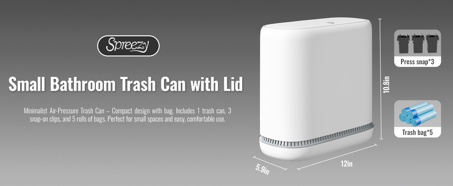 bathroom garbage can with lid