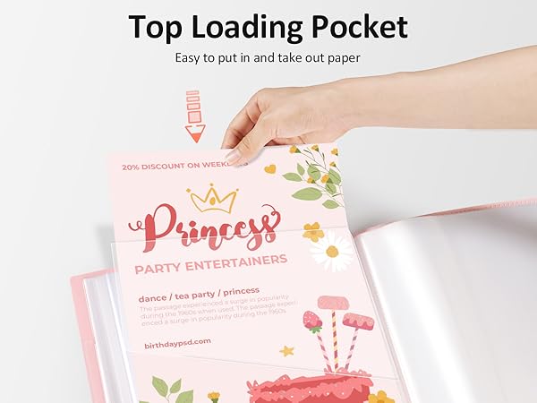 portfolio binder with plastic sleeves