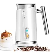Huogary Milk Frother, Milk Steamer for Milk Foam &amp; Hot Milk(4.5oz/10.5oz), Electric Milk Frother ...