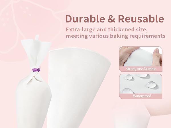 Reusable Piping Bags and Tips Set