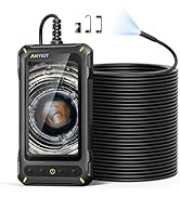 Anykit Endoscope Camera with Light, 1080P Industrial Endoscope Camera with 0.3 Slim Probe, 4.3” H...