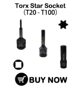 socket torx star 6 point socket 1/2 inch spline impact drive bit socket key tool cr-mo chrome molyb