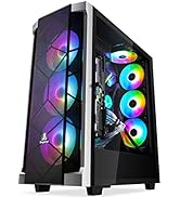 Segotep Phoenix T1 E-ATX Black Full-Tower PC Gaming Case, Tempered Glass Side Panel, Cable Manage...