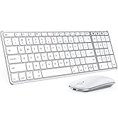 seenda Bluetooth Keyboard and Mouse Combo for Mac, SKM64-2 Rechargeable Slim Wireless Keyboard Mo...
