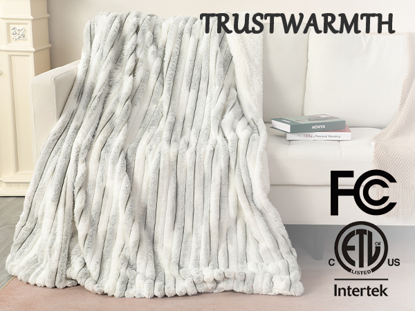 Heated Blanket Throw Size, 50'' X 60''