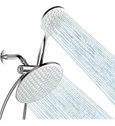 UltrTxenova Dual Shower Head Combo, 8.6 Inch High Pressure Rain Shower Head with Handheld Spray, ...