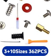 matell 362PCS Computer PC Spacer Screws Assortment Kit,Hard Drive Computer Case Motherboard Fan P...