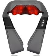 Nekteck Shiatsu Neck Massager with Heat for Pain Relief Deep Tissue, 2026 Upgraded 3D Back Should...