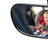 Range Tour Baby Car Mirror on the Front Windshield, 360° Adjustable Wide Angle Convex Rearview fo...