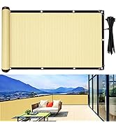 Sun Shade Cloth for Plants, Balcony Privacy Screen Cover, Garden Shade Cloth with Grommets, Sunbl...