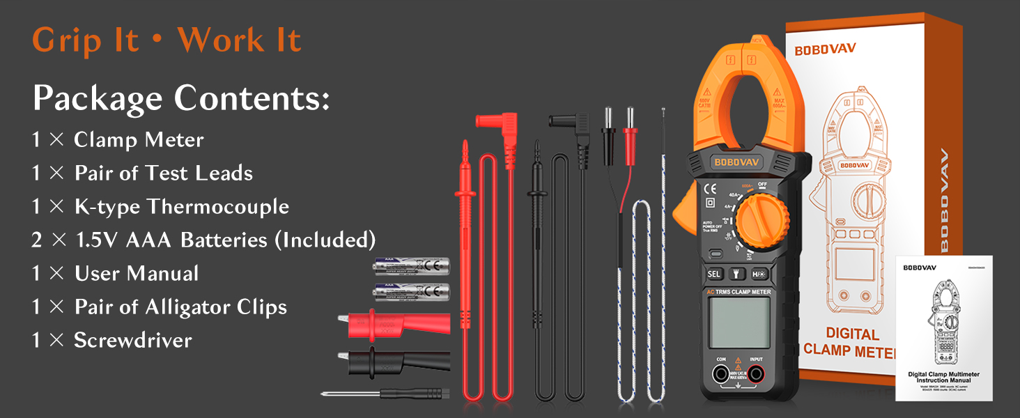 Packing List of Amp Clamp Meter