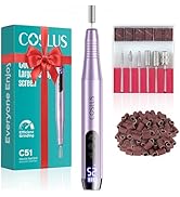 COSLUS C51 Electric Cordless Nail Drill: Professional Nail File with LED Screen &amp; 25 Speeds for A...