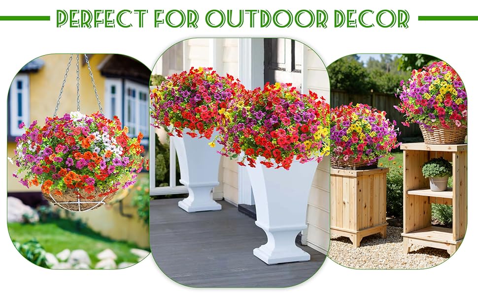 uv resistant artificial outdoor flowers