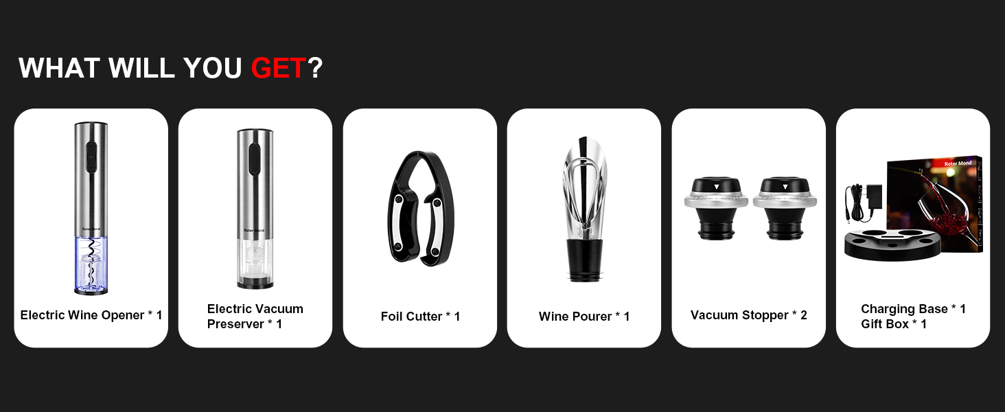 Electric Wine Opener Set