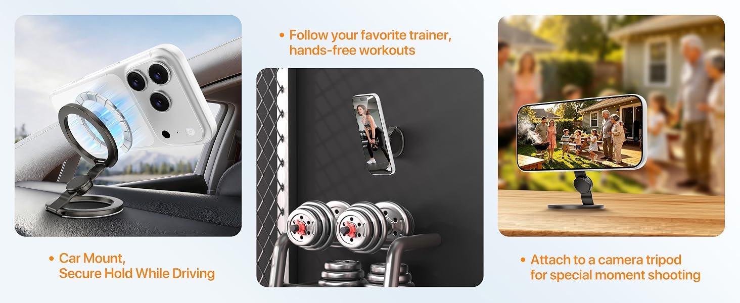 phone holder stand grip ring magnetic mag safe golf cart phone holder adhd gifts stress anxiety