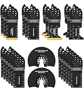 AIFICUT 26pcs Oscillating Saw Blades Titanium Multitool Blades for Wood Plastics Metal oscillatin...