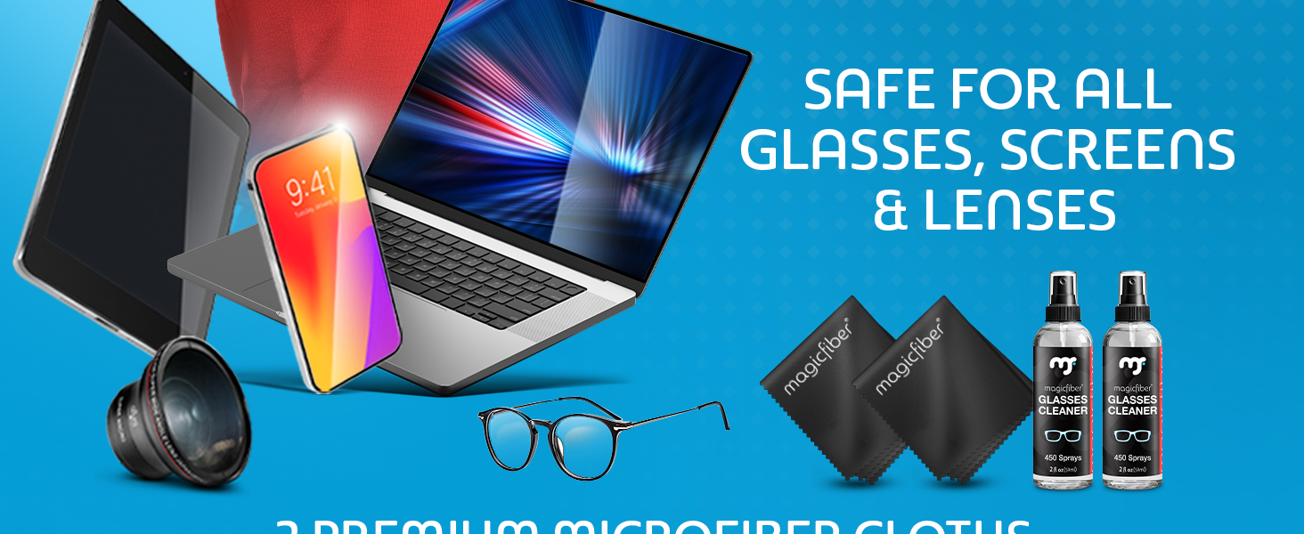 Safe for all glasses, screens &amp;amp; lenses