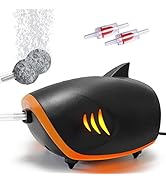 HITOP 110GPH Powerful Aquarium Air Pump: Qiuet 2-outlets Aquarium Aerator, Adjustable Fish Tank A...